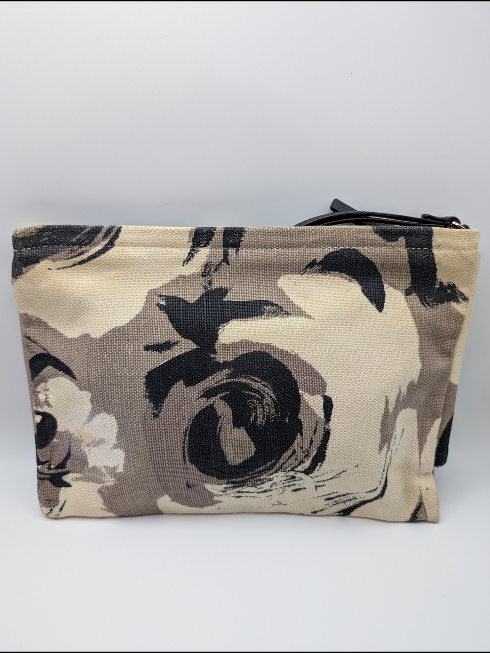 kate spade Floral Bow Canvas Wristlet in Neutral Tones 10" x 7" - Picture 3 of 9